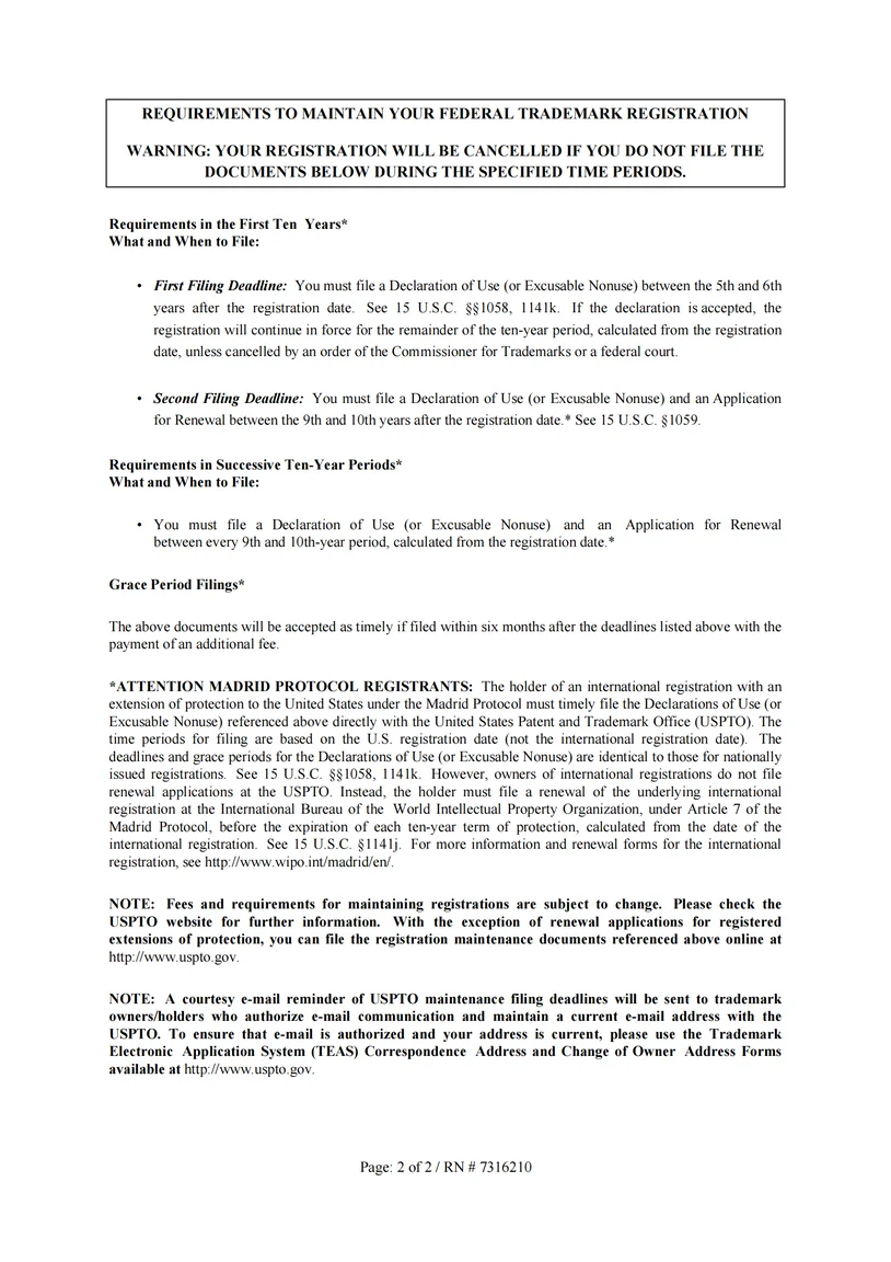 VOCICLIFT trademark and authorization document 2